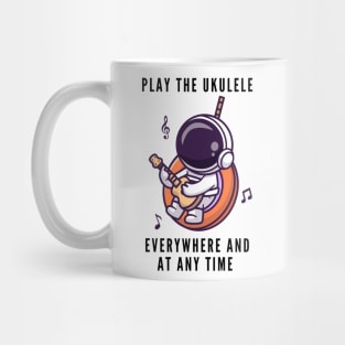 Cute little astronaut playing Ukulele Mug